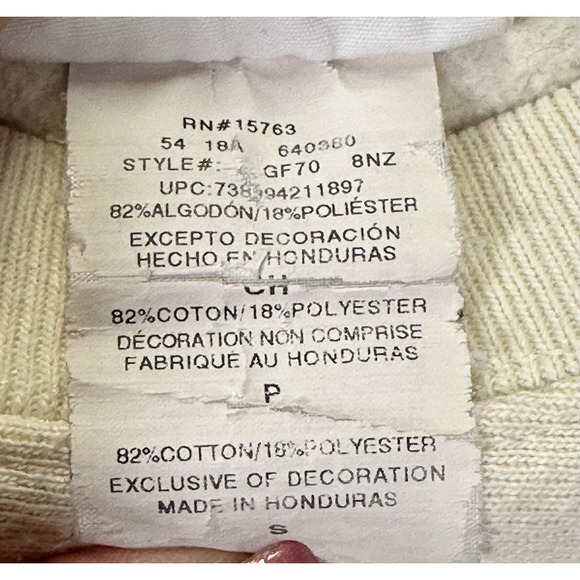 Champion Reverse Weave Crewneck Pullover Ivory Vintage 90's SZ: Small - Picture 8 of 9